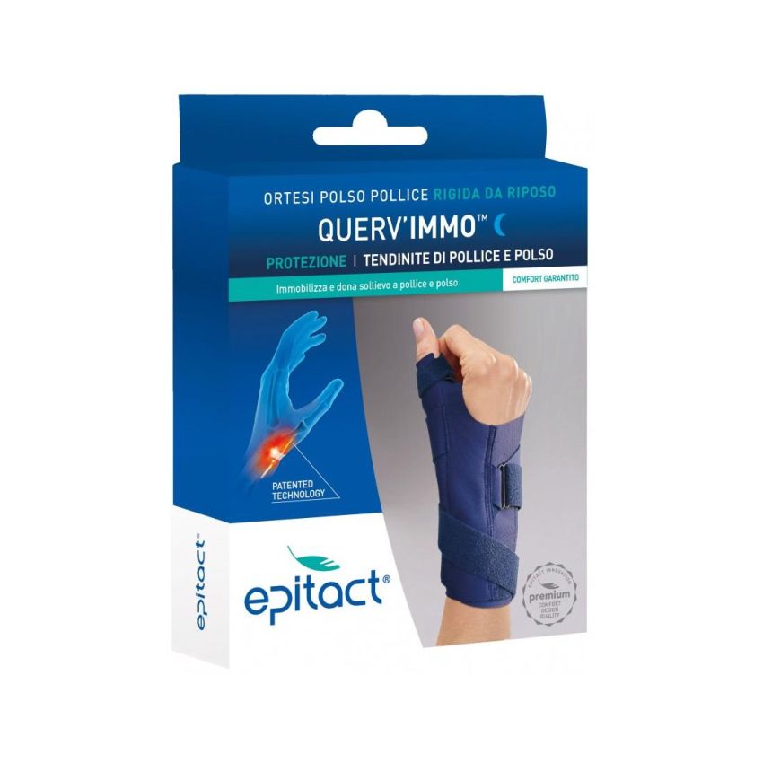 Epitact Querv'Immo Supporto per Tendinite di Polso e Pollice, Taglia M, per Mano Destra