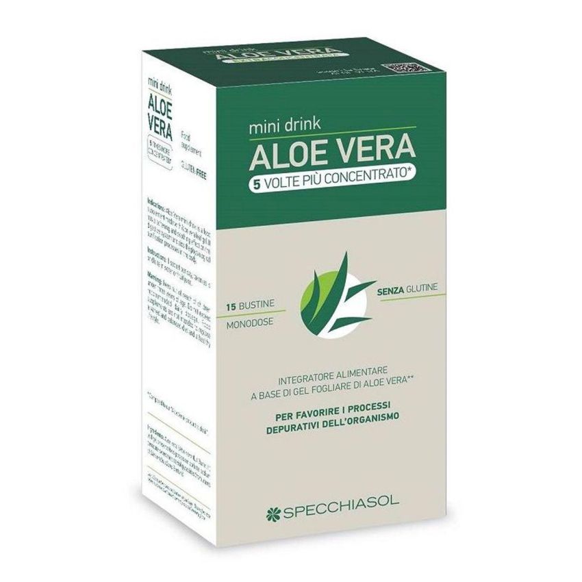 Specchiasol Aloe Vera Mini Drink Ultra Concentrato - 15 Bustine da 10ml