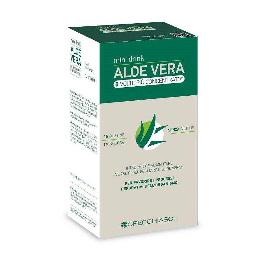 Specchiasol Aloe Vera Mini Drink Ultra Concentrato - 15 Bustine da 10ml
