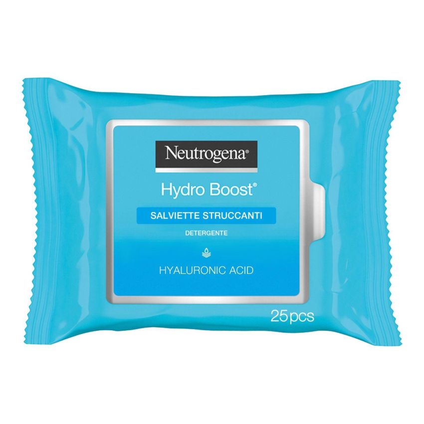 Neutrogena Hydra Boost Salviettine Detergenti e Struccanti - Pacco da 25 Pezzi