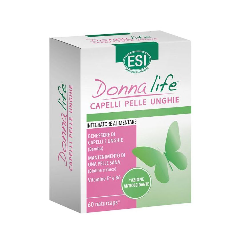 Esi Donna Life Naturcaps per Capelli, Pelle e Unghie - 60 Capsule