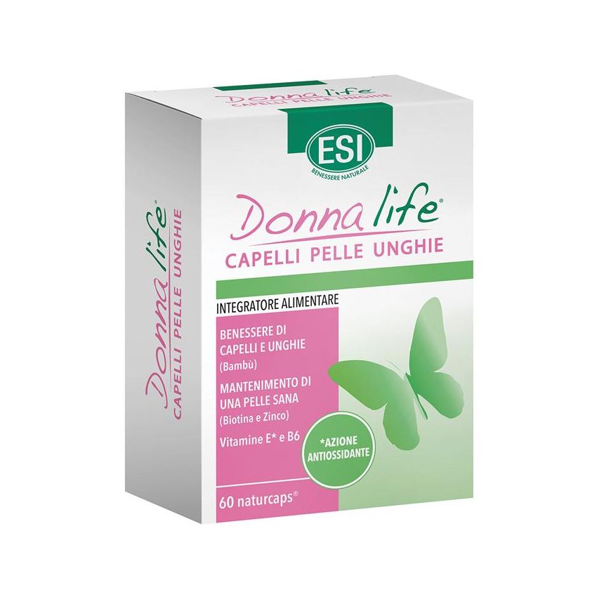 Esi Donna Life Naturcaps per Capelli, Pelle e Unghie - 60 Capsule