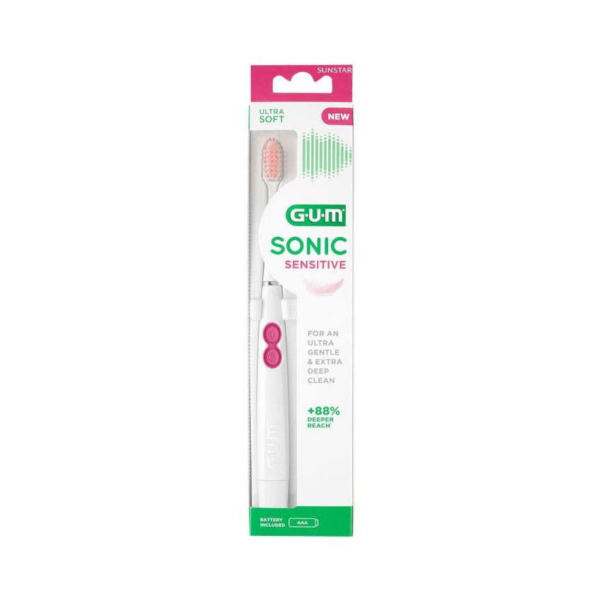 Spazzolino Elettrico Sensibile GUM Sonic, 1 Pezzo