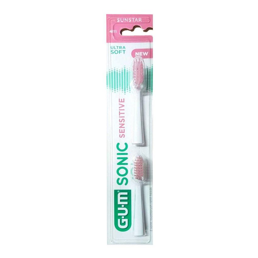 Testine di Ricambio Ultra Soft Sensitive per Spazzolino Sonic Gum, 2 Pezzi
