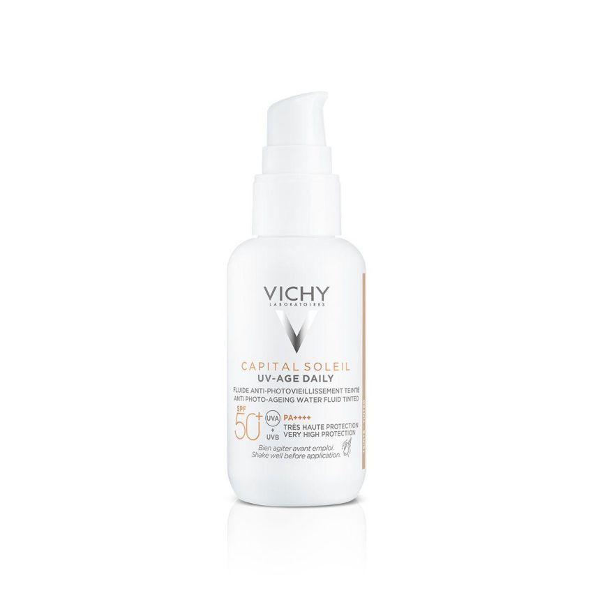 Vichy Capital Soleil Fluido Colorato Anti-Invecchiamento SPF 50+, 40ml