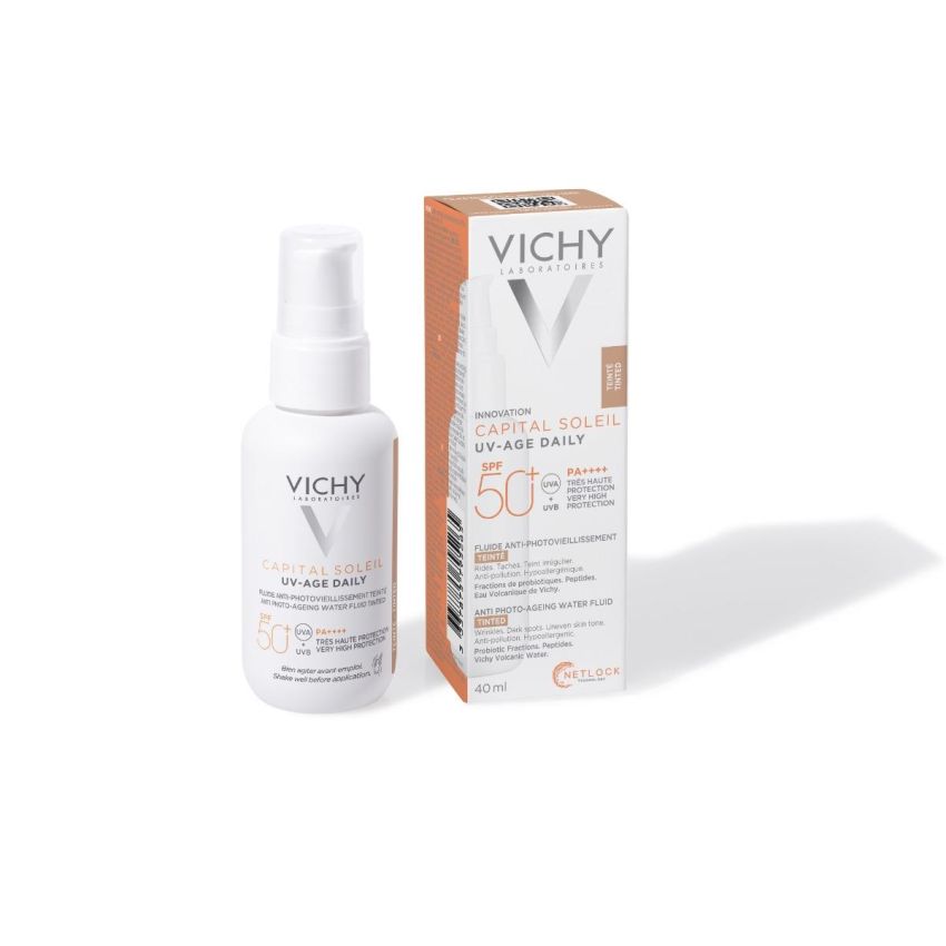 Vichy Capital Soleil Fluido Colorato Anti-Invecchiamento SPF 50+, 40ml