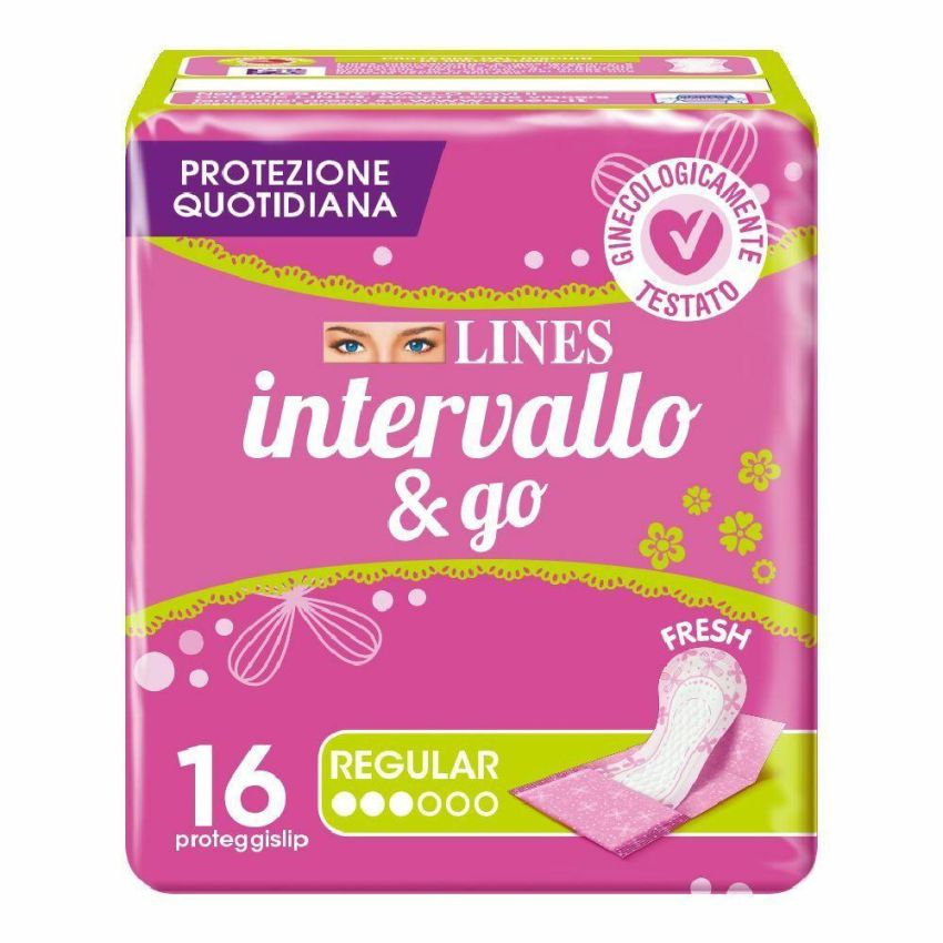 Freshgo Lines Intervallo: ProteggiSlip Ripiegabili, Pacco da 16 Pezzi