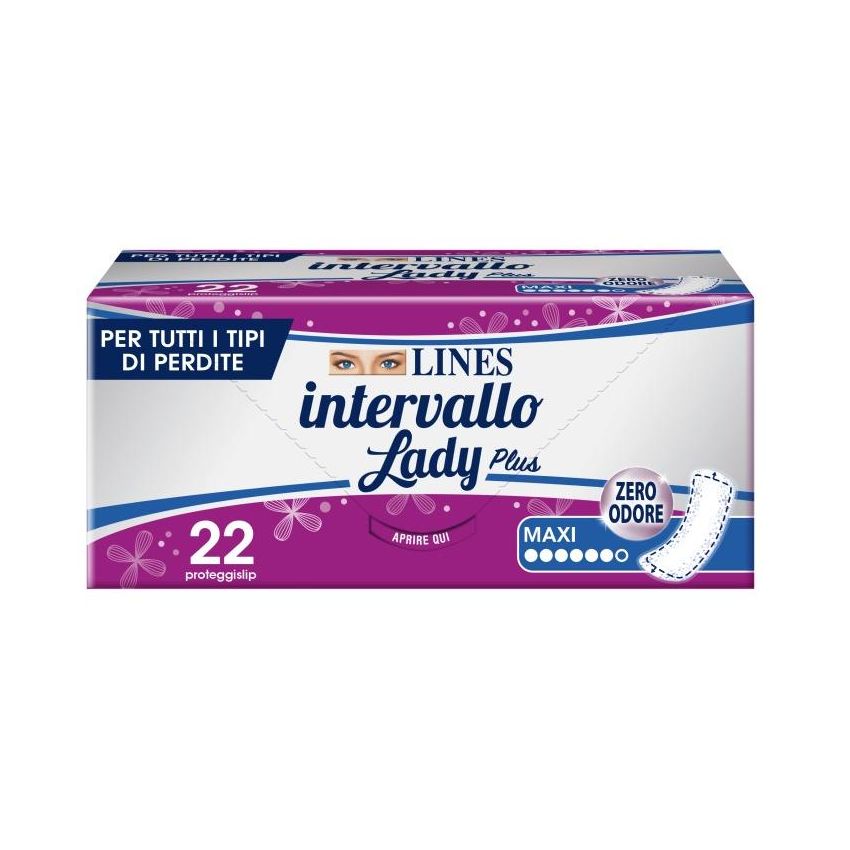 Proteggislip Maxi Plus Lines Intervallo Lady - Pacco da 22 Pezzi