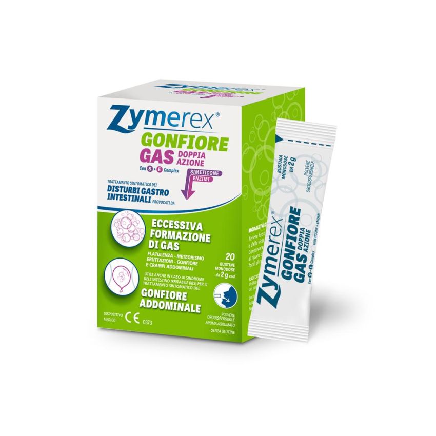 Zymerex Doppia Azione - Trattamento Gas Intestinali 20 Bustine