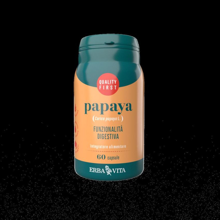 Erba Vita - Capsule di Papaya, Confezione da 60 Pezzi