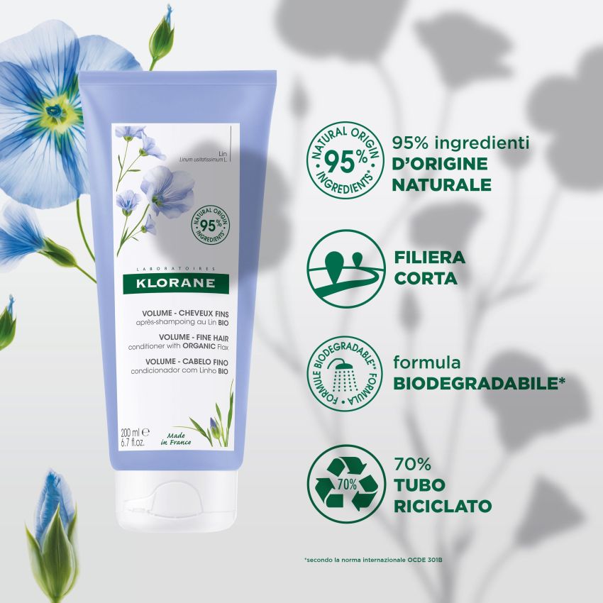 Klorane Balsamo Bio al Lino da 200 ml