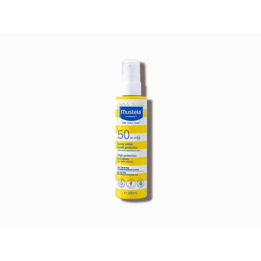 Mustela SPF 50+ Solare Latte Spray - Protezione Solare per Bimbi, 200ml