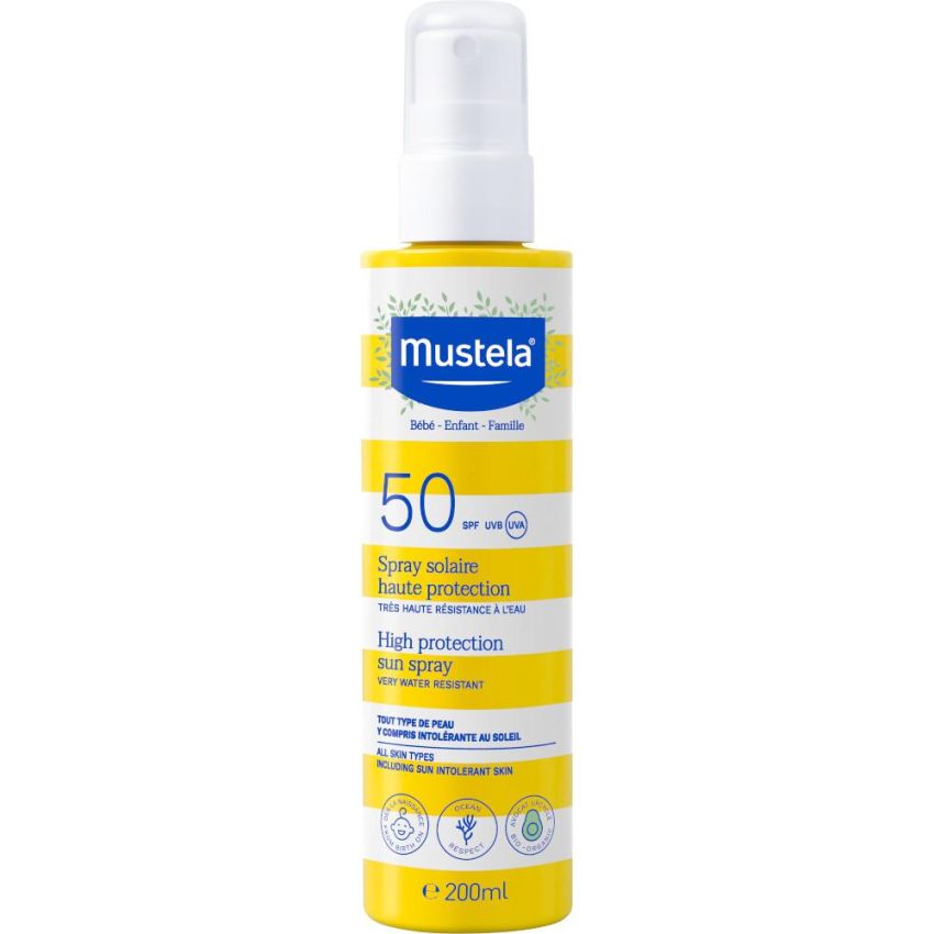 Mustela SPF 50+ Solare Latte Spray - Protezione Solare per Bimbi, 200ml