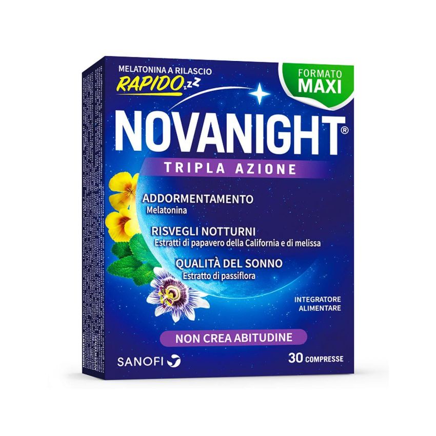 Novanight Compresse di Rilascio Rapido a Tripla Azione - Confezione da 30