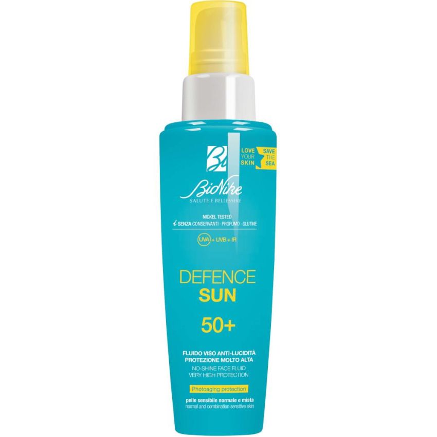 Bionike Defence Sun - Fluido Viso Anti-Lucidità SPF50+ 50ml