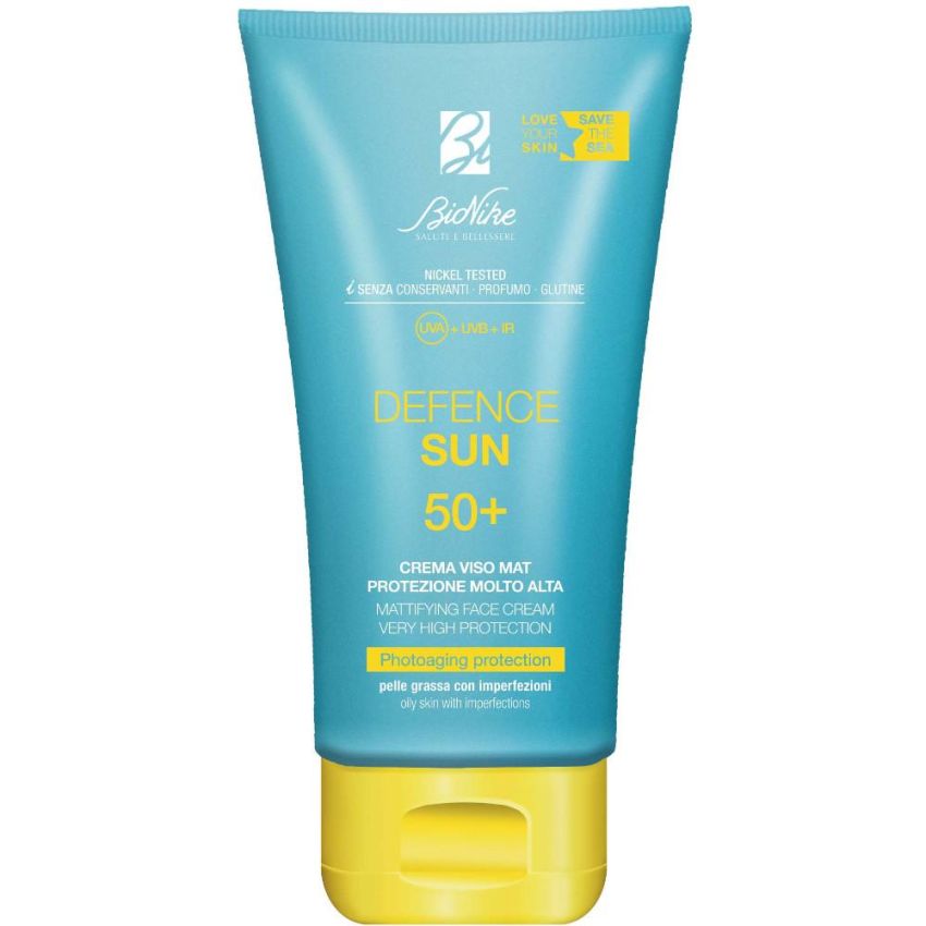 Bionike Defence Sun Crema Viso Matificante 50ml con SPF50+