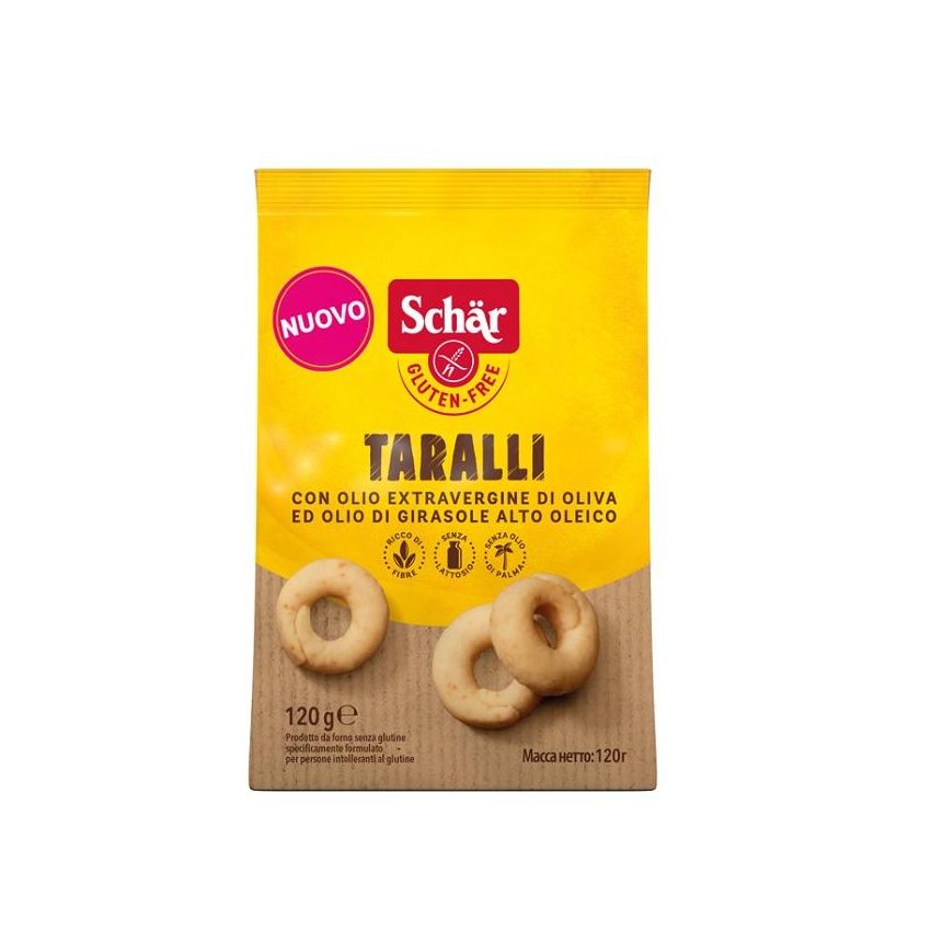 Schar Taralli Senza Glutine, Snack Salati Gustosi, 120g