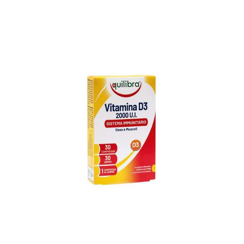 Equilibra Vitamina D3 - Integratore Alimentare con 30 Compresse