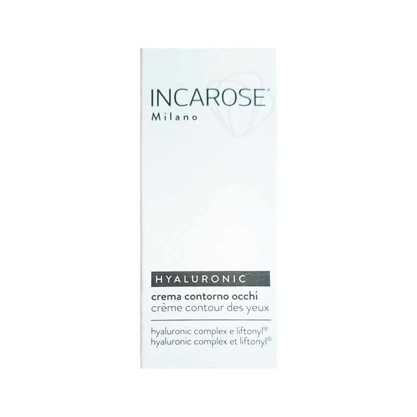 Incarose Crema Contorno Occhi Idratante con Acido Ialuronico, 15ml