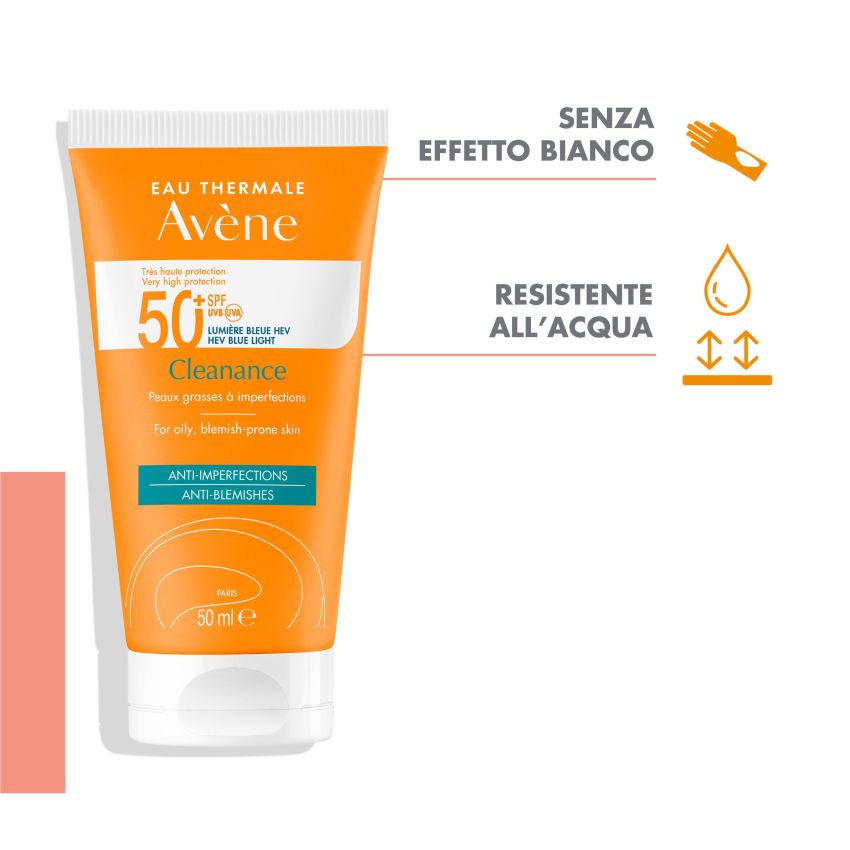 Avène Cleanance Viso SPF 50+ Crema Solare Protettiva - 50ml