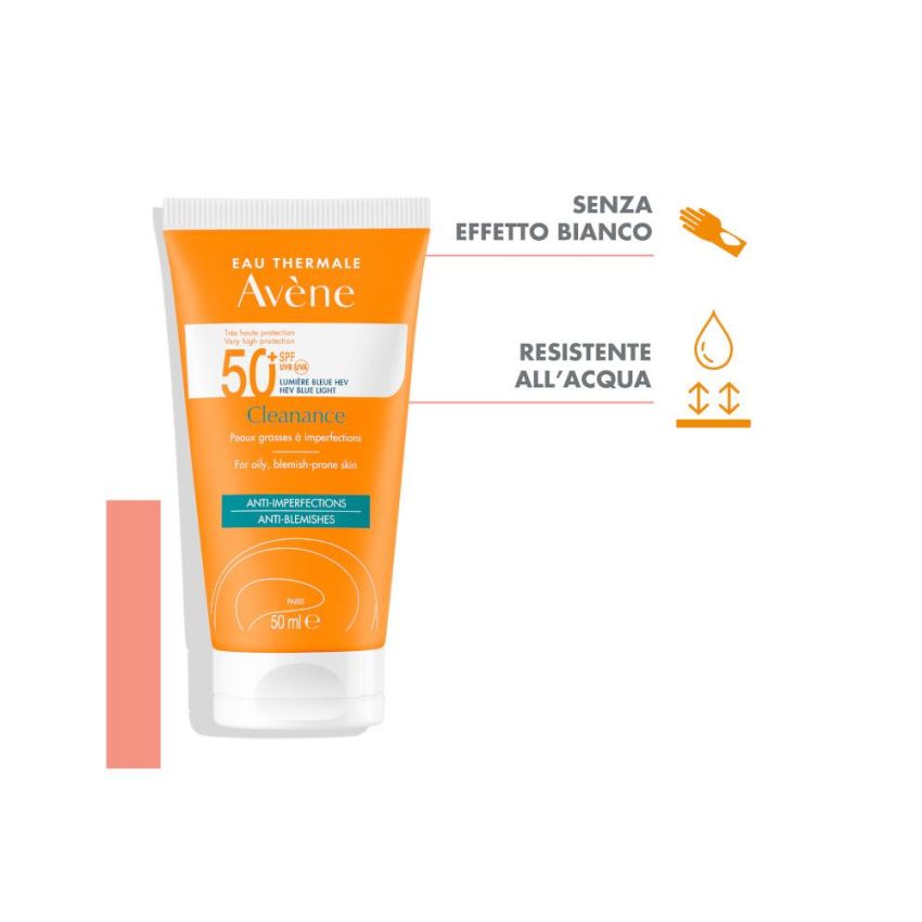 Avène Cleanance Viso SPF 50+ Crema Solare Protettiva - 50ml