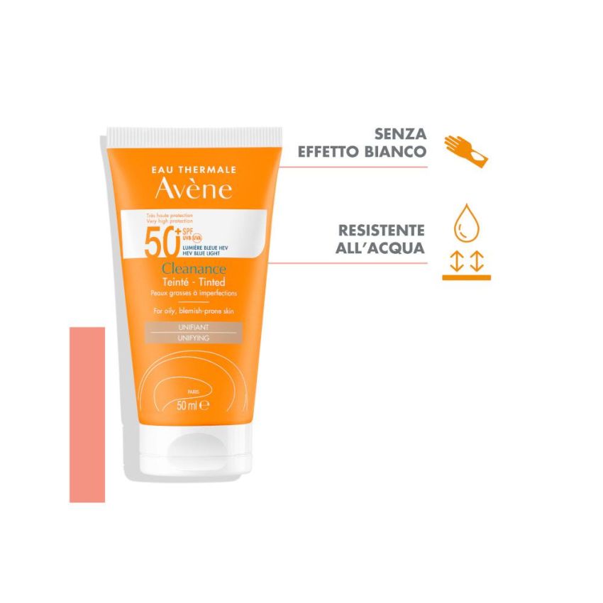 Avène Cleanance Colorato SPF 50+ Protezione Solare per Viso - 50ml