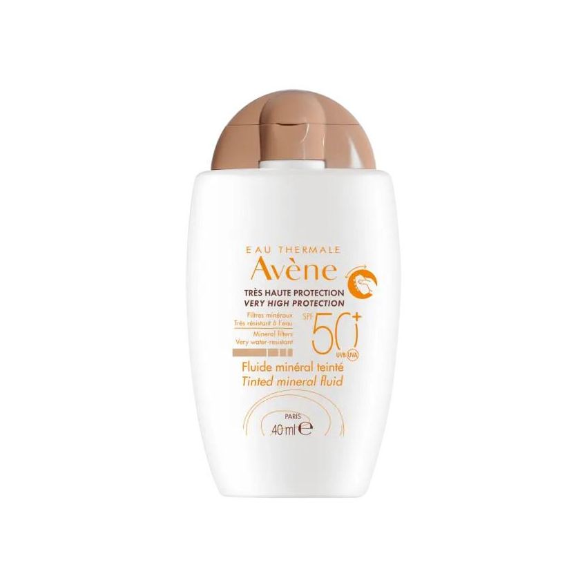 Avene Eau Thermale Fluido Minerale Solare Colorato per Viso SPF50+ - 40ml