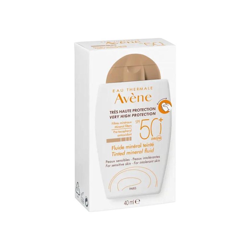Avene Eau Thermale Fluido Minerale Solare Colorato per Viso SPF50+ - 40ml