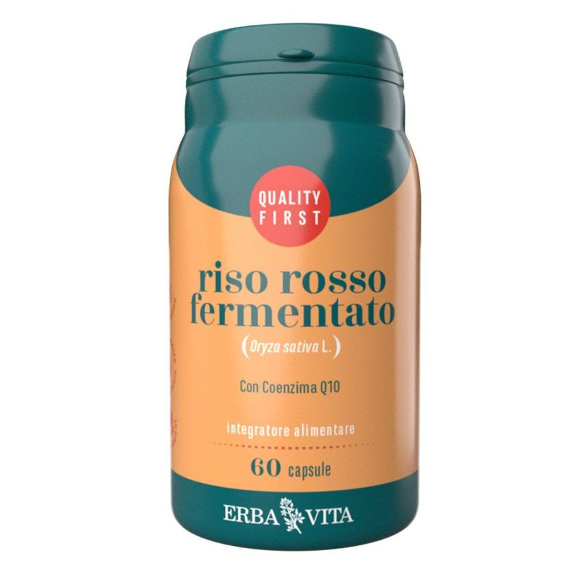 Erba Vita - Capsule di Riso Rosso Fermentato, 60 Pezzi