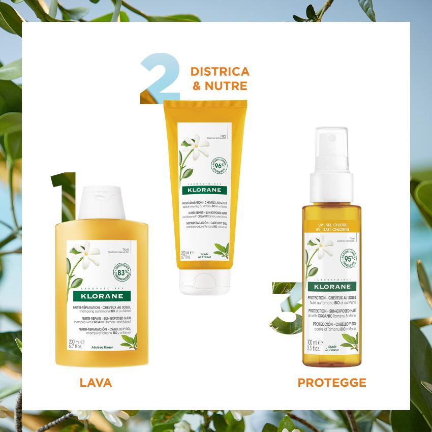 Shampoo Nutritivo Bio Klorane con Tamanu e Mono - 200ml