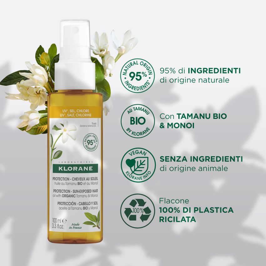 Olio Biologico Klorane con Tamanu e Mono - 100ml