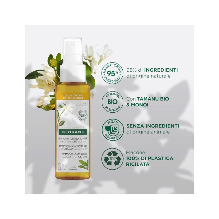 Olio Biologico Klorane con Tamanu e Mono - 100ml