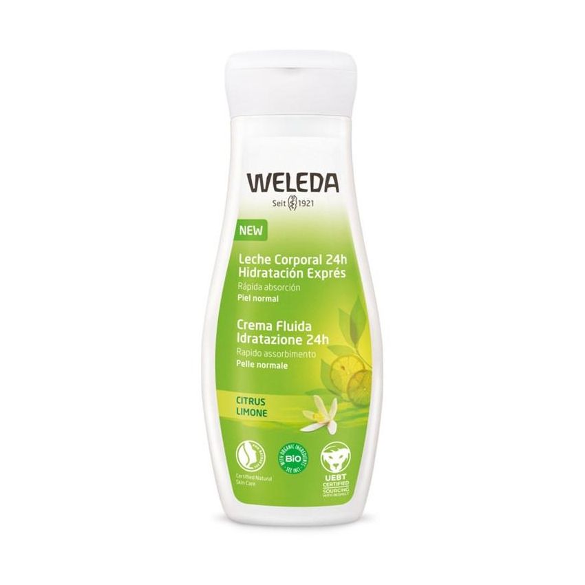 Weleda Crema Fluida Idratante al Limone con 24 Ore di Durata - 200ml
