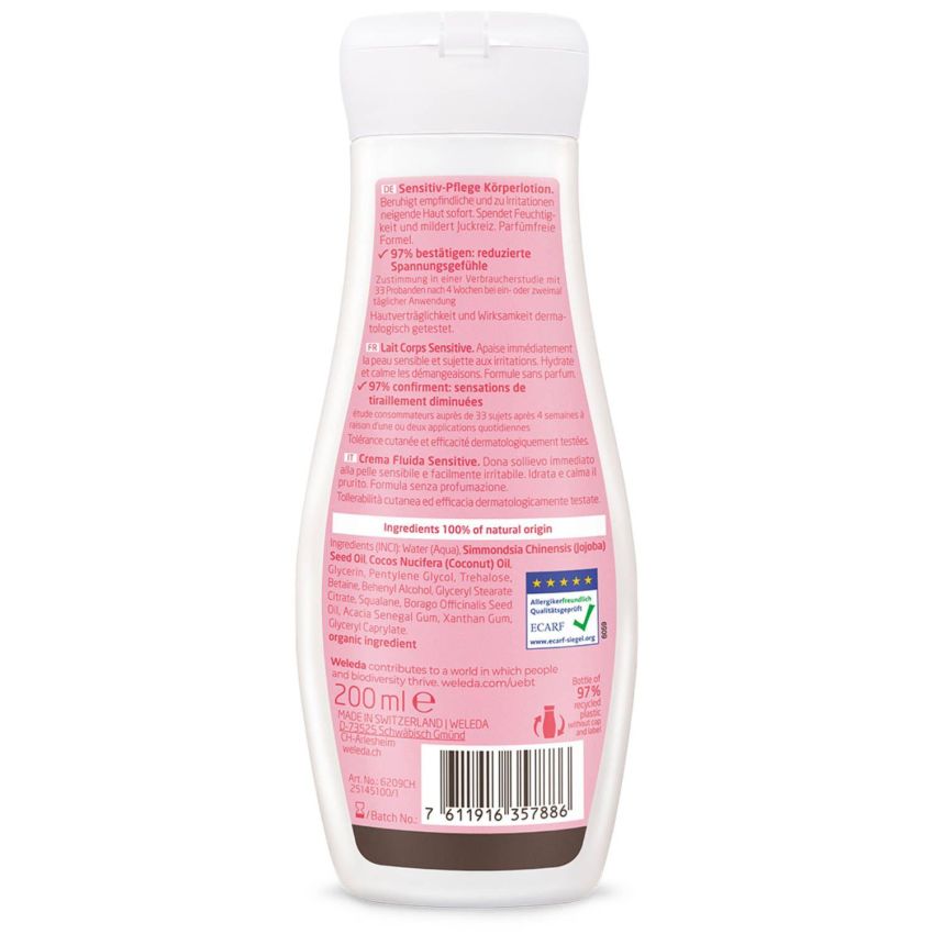Weleda Crema Sensitiva Fluida Non Profumata - 200ml