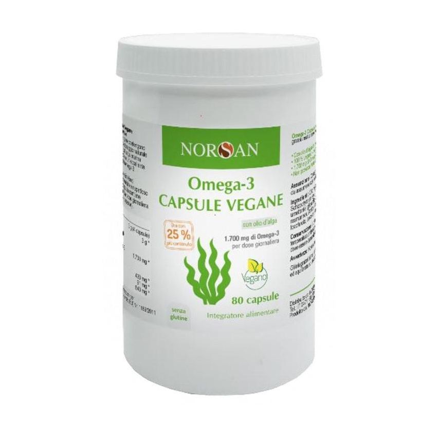 Norsan Omega 3 Capsule Vegane - Confezione da 80 Pezzi
