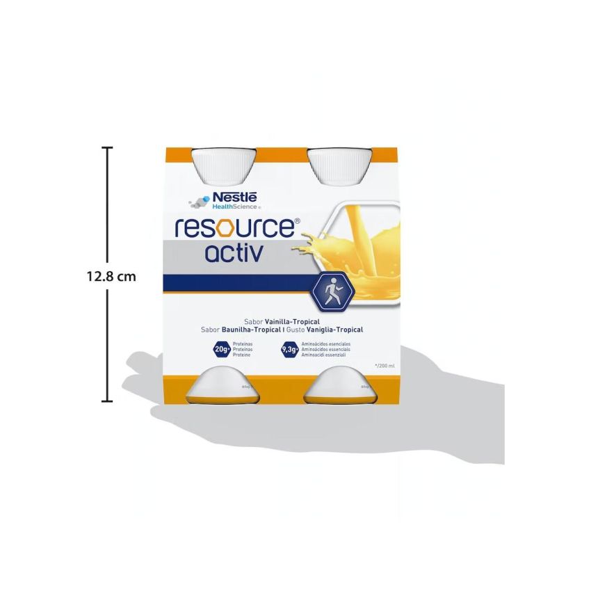 Resource Activ Tropical Vanilla - Pack di 4 Bottiglie da 200ml