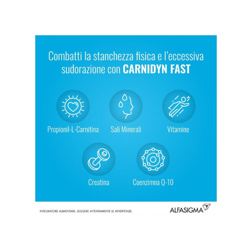 Carnidyn Fast - Confezione da 12 Bustine Energetiche