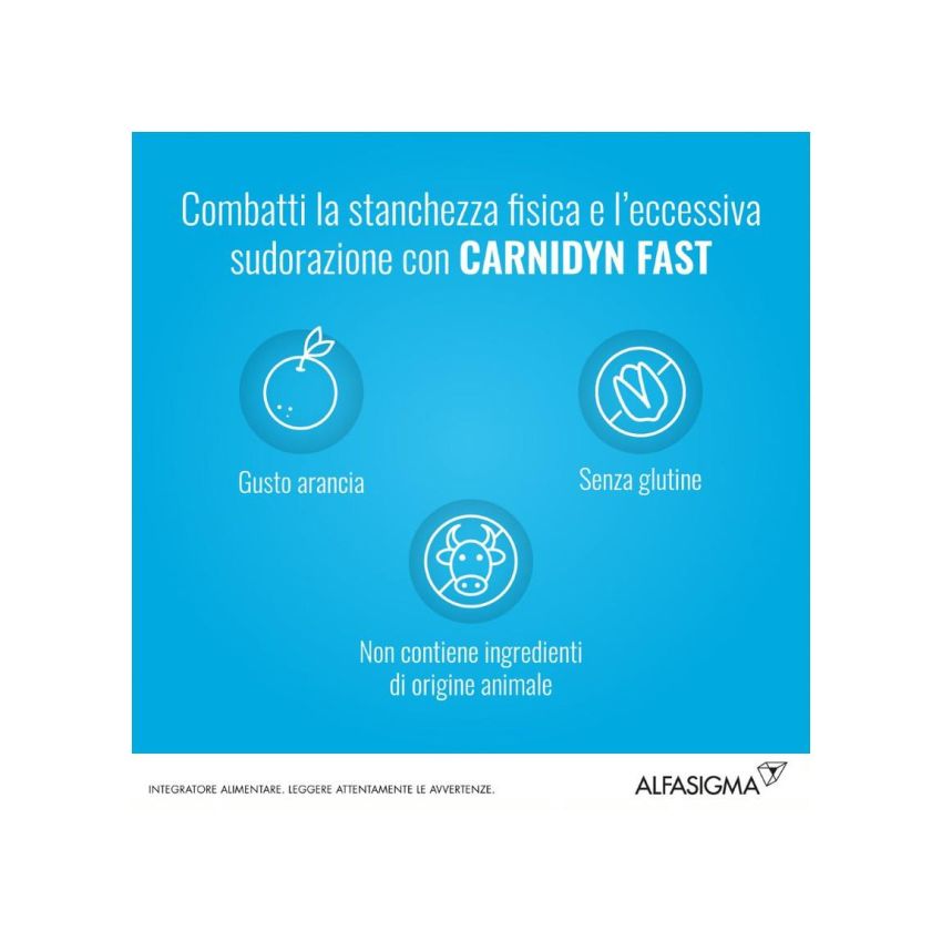 Carnidyn Fast - Confezione da 12 Bustine Energetiche