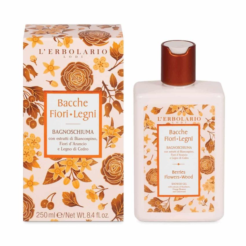 Bagnoschiuma Bacche, Fiori e Legni da L'Erbolario - 250ml