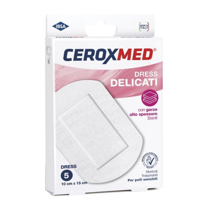 Ceroxmed Cerotti Delicati in Compresse 10x15cm - Pacco da 5 Pezzi