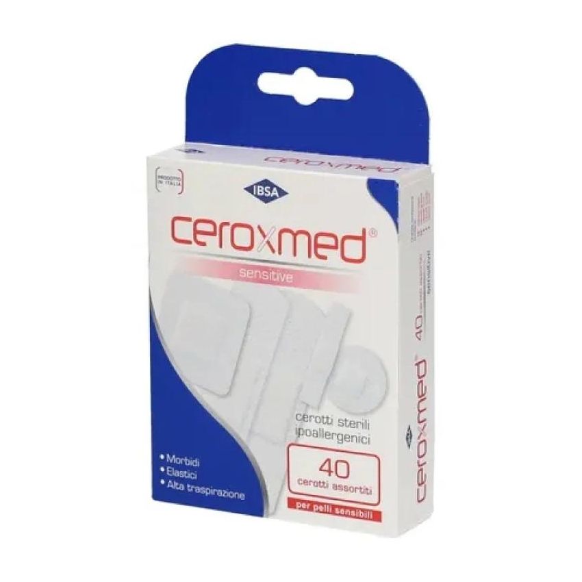 Ceroxmed Cerotti Ipoallergenici Delicati Assortiti - Pacco da 40 Pezzi