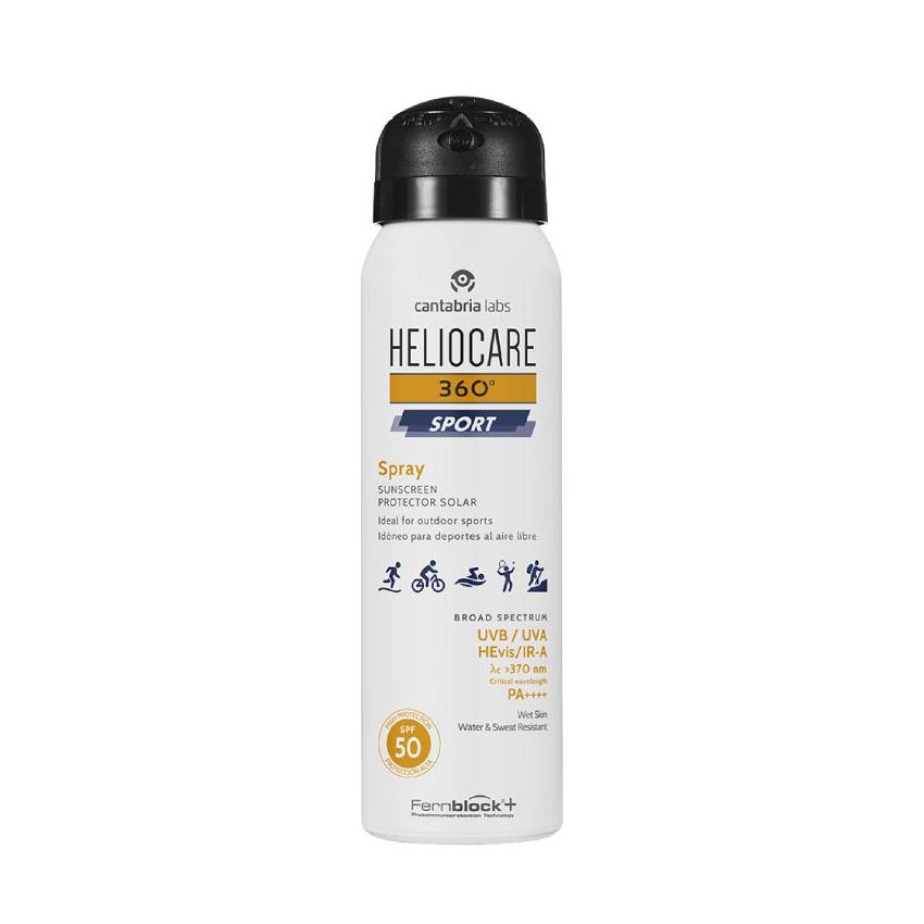 Heliocare 360 Sport Spray Solare SPF 50 per Corpo, 100ml