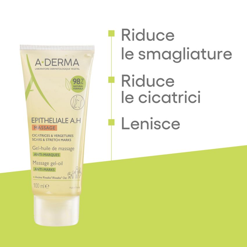 Aderma Epitheliale AH Duo 100ml - Gel Massaggiatore con Olio
