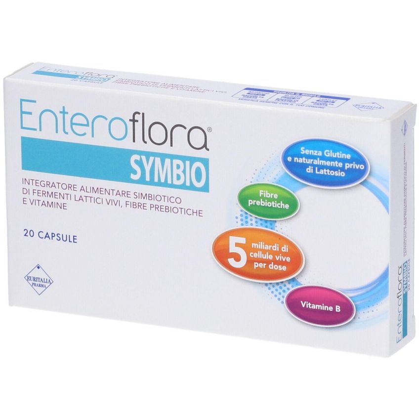 Symbio Enteroflora - Probiotico Digestivo Salutare, 20 Capsule