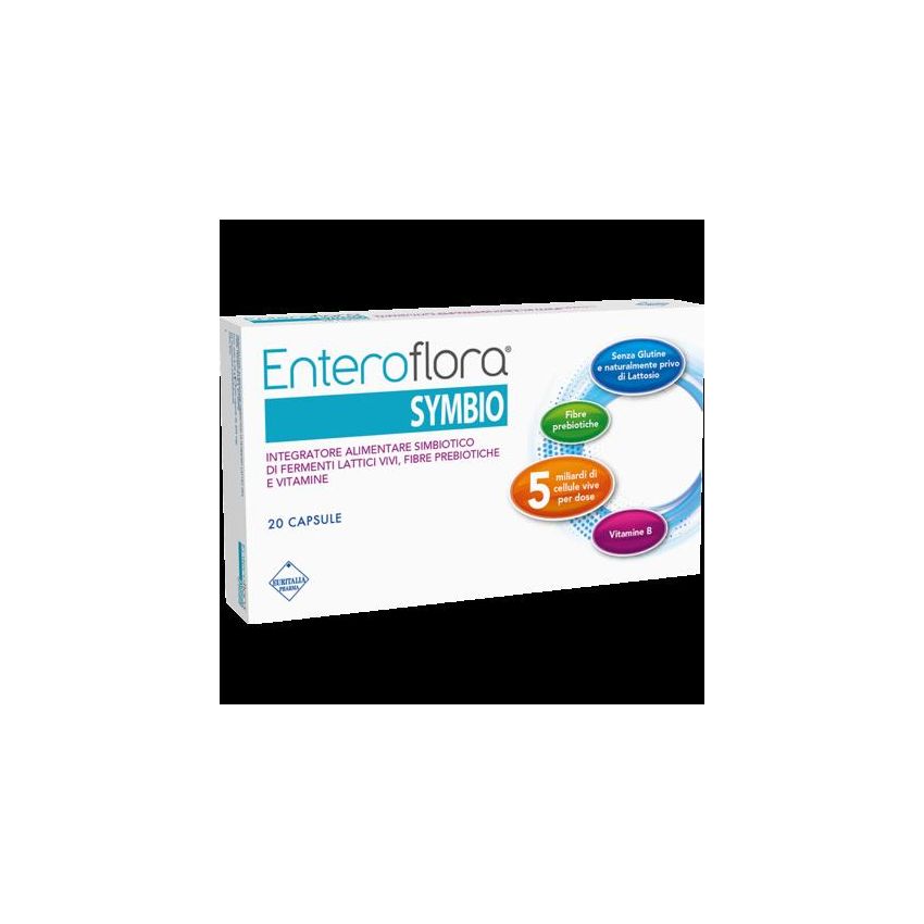Symbio Enteroflora - Probiotico Digestivo Salutare, 20 Capsule