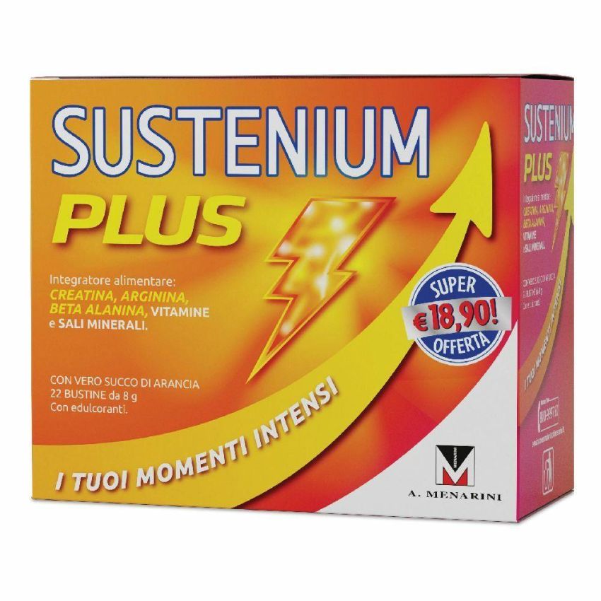 Sustenium Plus Gusto Tropicale - Bustine Energetiche, Confezione da 22