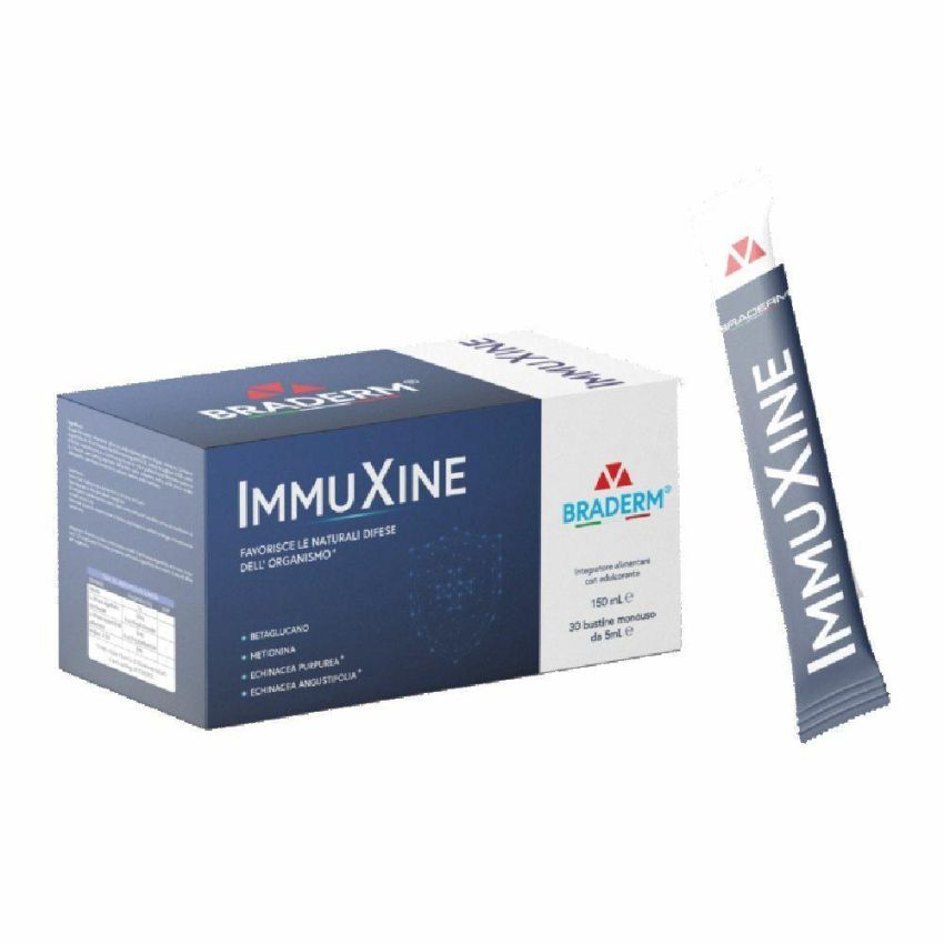 Braderm ImmuXine - Bustine Integratore Immunitario - Confezione da 30