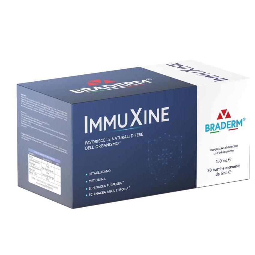 Braderm ImmuXine - Bustine Integratore Immunitario - Confezione da 30