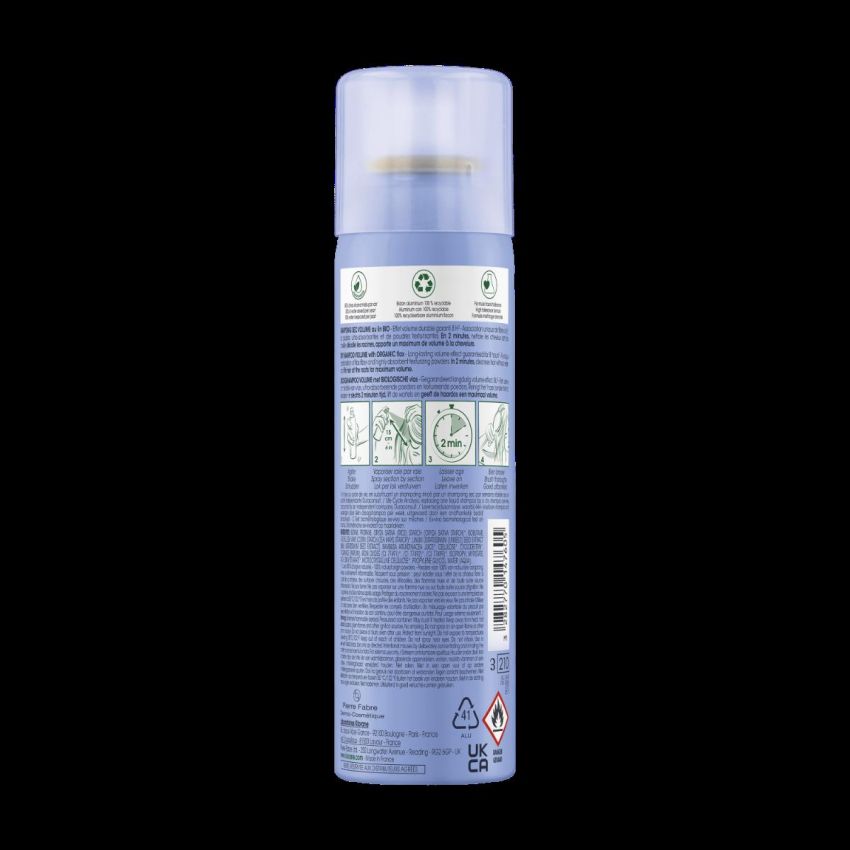 Klorane Shampoo Secco Biologico con Lino per Volume Extra, 150ml