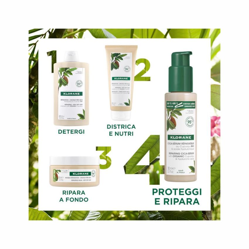 Klorane Siero Ristrutturante Bio con Burro di Cupuacu - 100ml